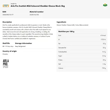 Download product information