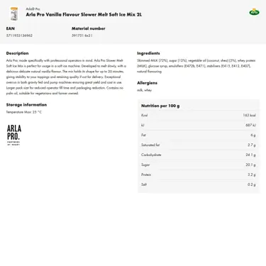 Download product information