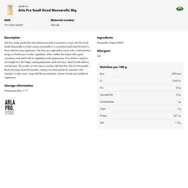Download product information