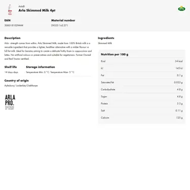 Download product information