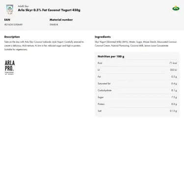 Download product information
