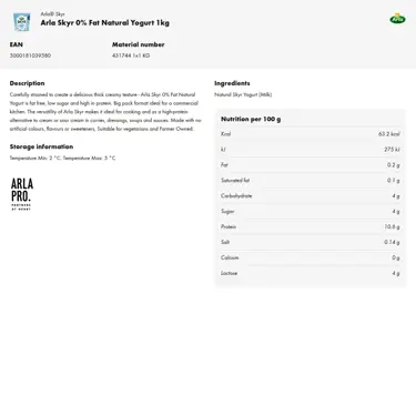 Download product information