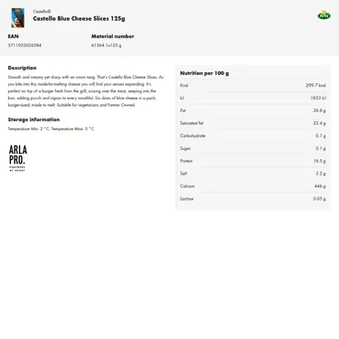 Download product information
