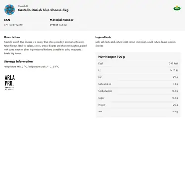 Download product information