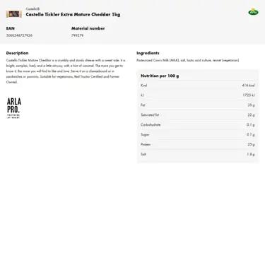 Download product information