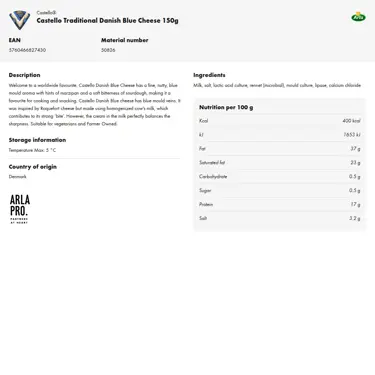 Download product information