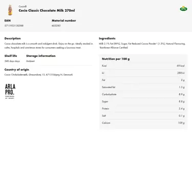 Download product information