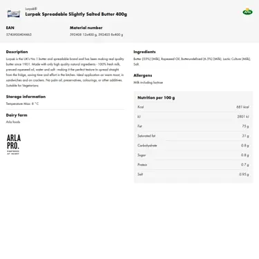 Download product information