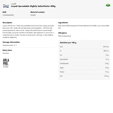 Download product information