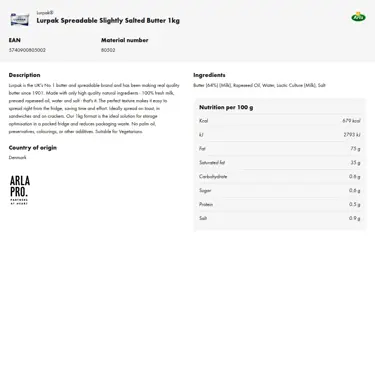 Download product information