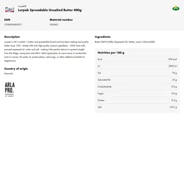 Download product information