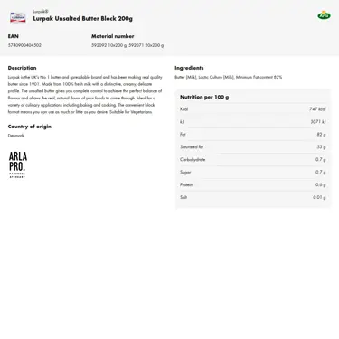 Download product information