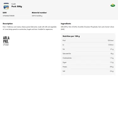 Download product information