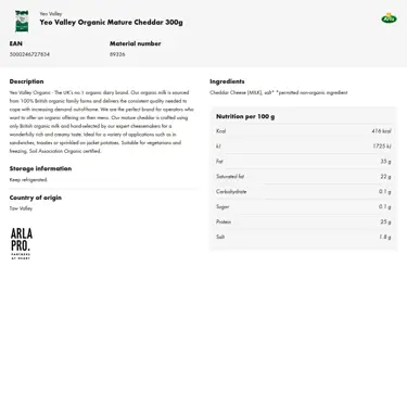 Download product information