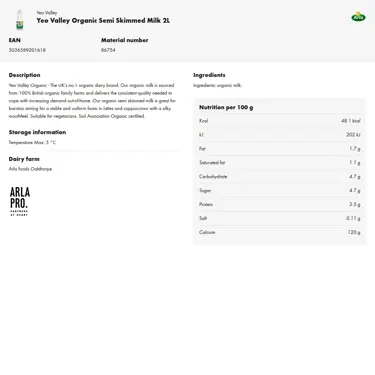Download product information