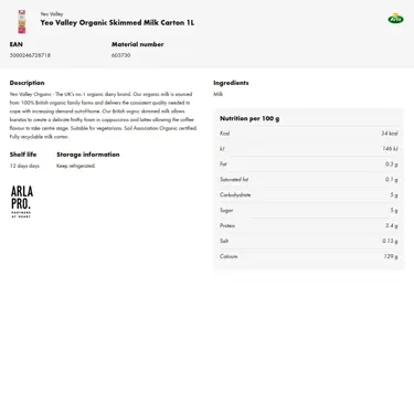Download product information