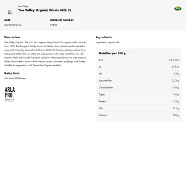 Download product information
