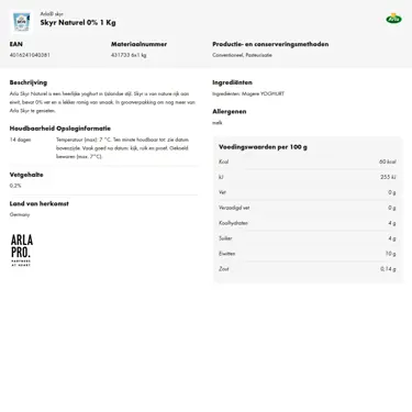 Productinformatie downloaden