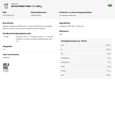 Productinformatie downloaden