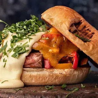 The Messy Cheeseburger