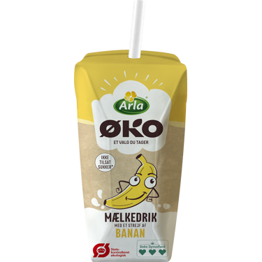Økologisk mælkedrik med strejf af banan 0,4% 200 ml