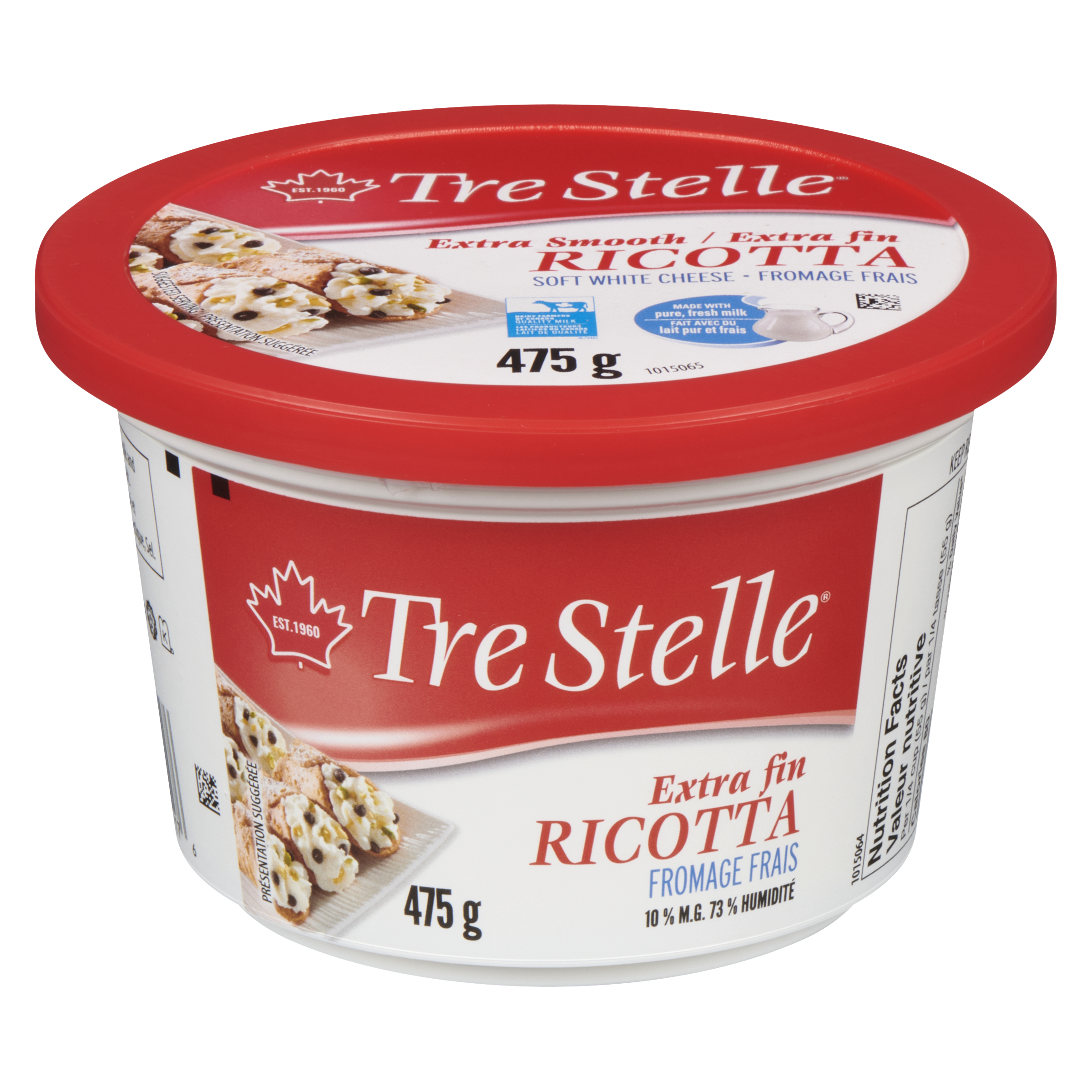 Fromage ricotta extra lisse 475g