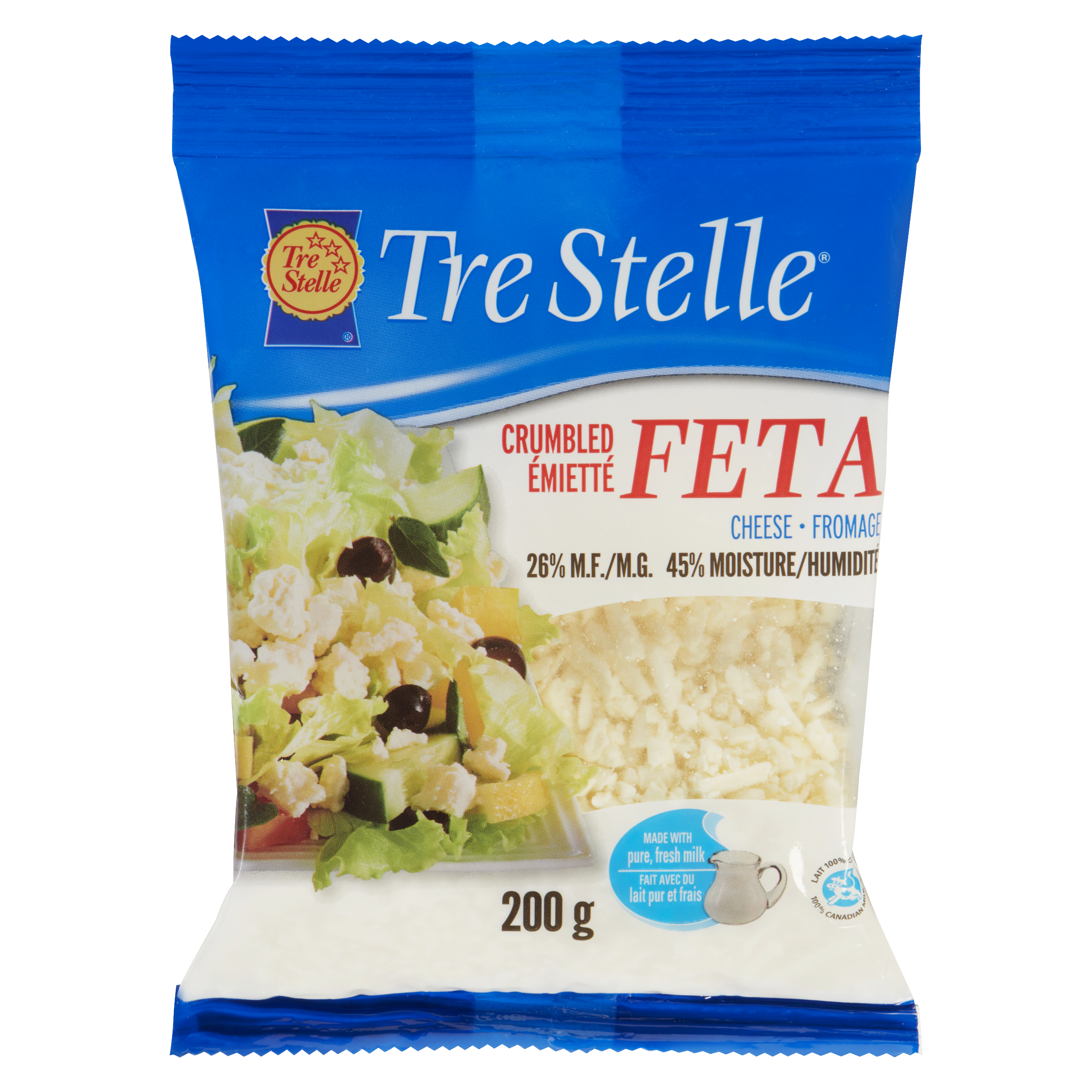 Fromage feta émietté 200g