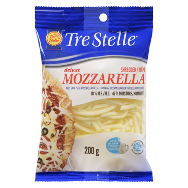 Part Skim Shredded Mozzarella Cheese 200g