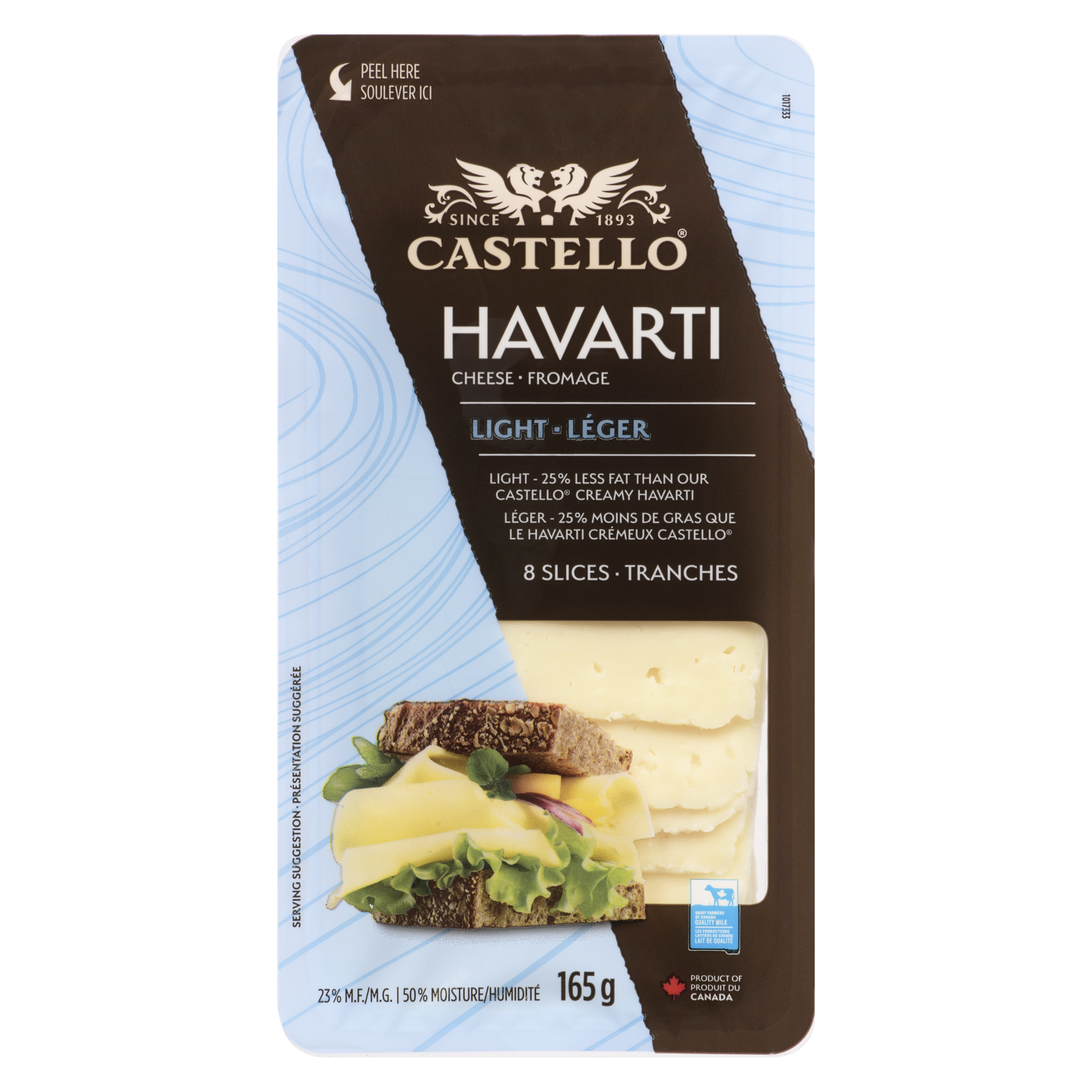 Sliced Havarti with 25% Less Fat  165g