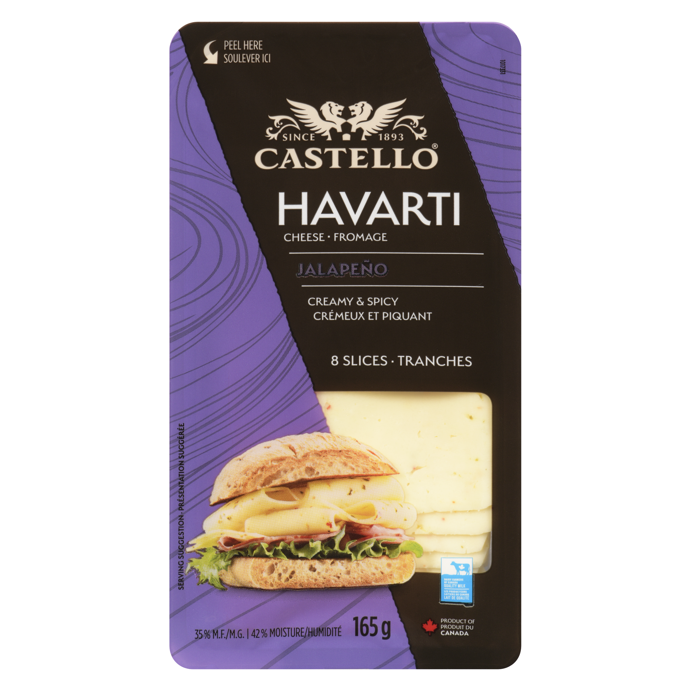 Sliced Jalapeño Havarti Cheese 165g