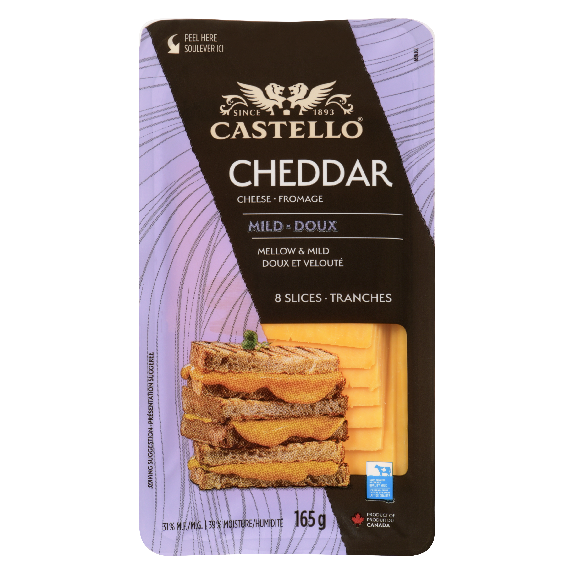 Sliced Mild Cheddar Cheese 165g
