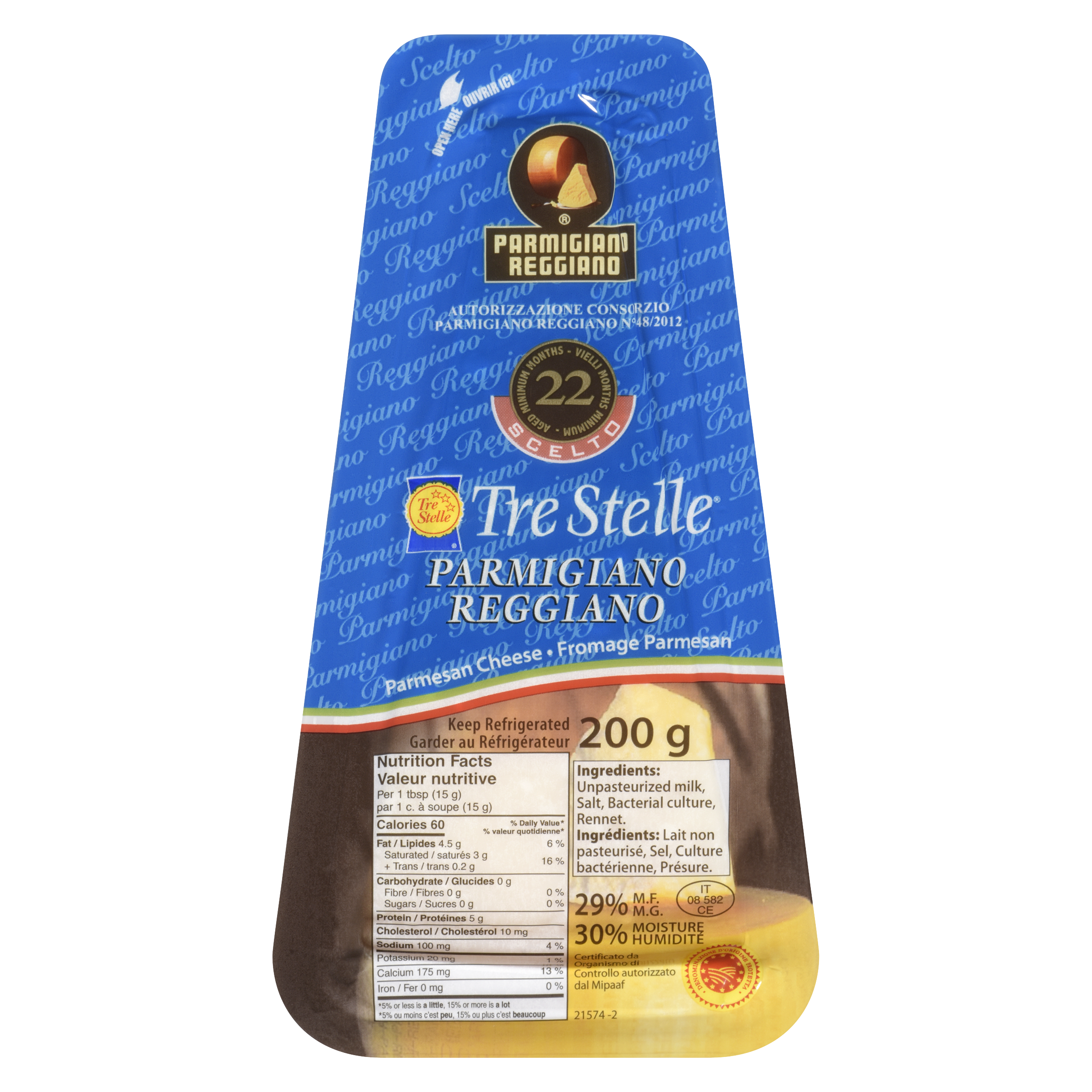 Fromage Parmigiano Reggiano en pointe 200g