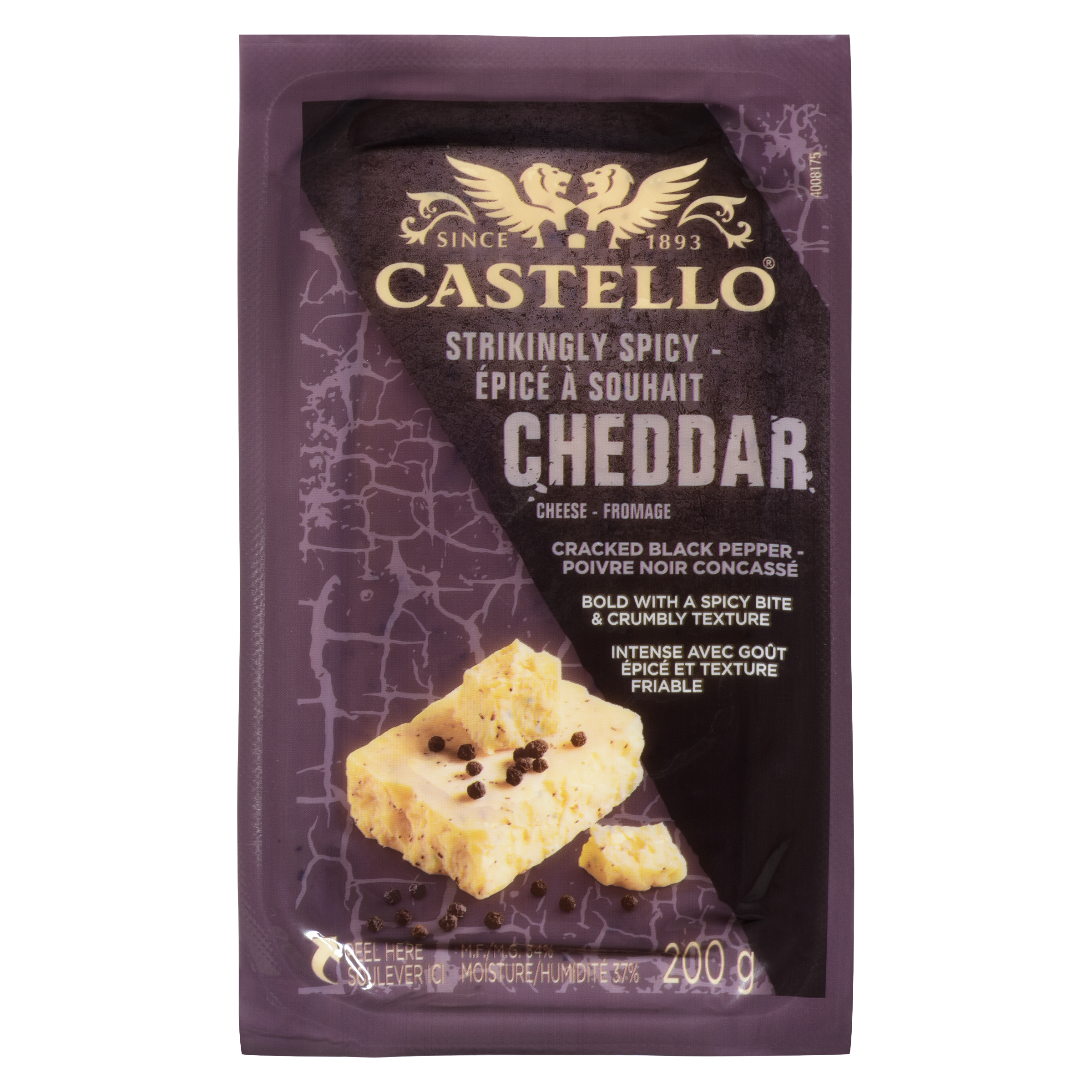 Fromage cheddar au poivre noir 200g