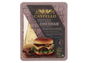 Sliced Black Pepper Cheddar Cheese 150g