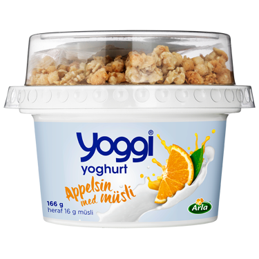 Yoghurt appelsin med müsli 2,3% 166 g
