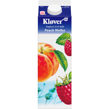Yoghurt 3,1% fedt Peach Melba 1000 g