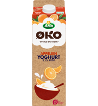 Øko Sødmælksyoghurt m. appelsin 3,1% 1000 g