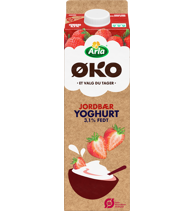 Øko Sødmælksyoghurt m. jordbær 3,1% 1000 g
