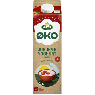 Økologisk Yoghurt jordbær 0,4% 1000 g