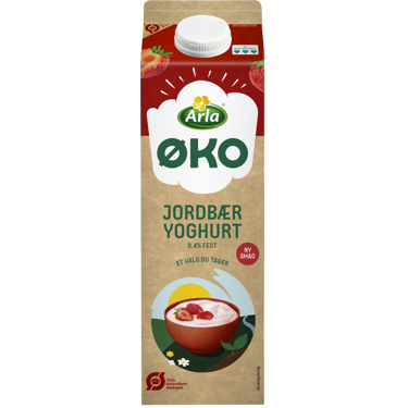 Økologisk Yoghurt jordbær 0,4% 1000 g