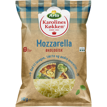 Revet Mozzarella Økologisk 40+ 140 g