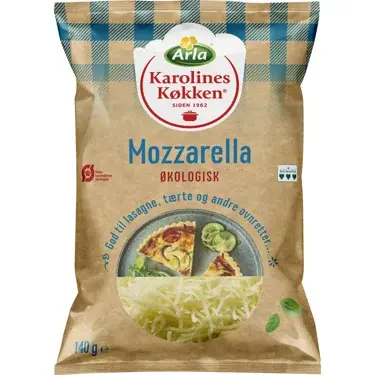 Revet Mozzarella Økologisk 40+ 140 g