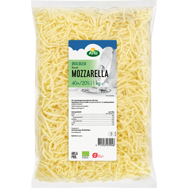 Øko Mozzarella revet 40+ 1 kg