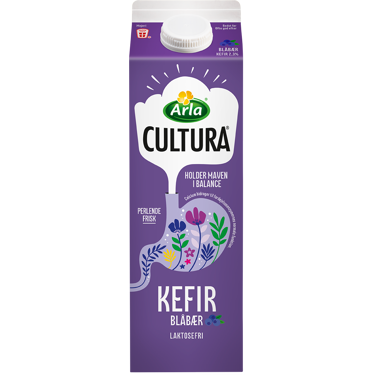 Laktosefri kefir med blåbær 2,3% 1 l