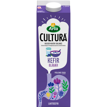 Laktosefri kefir med blåbær 2,3% 1 l