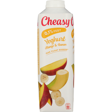 Yoghurt mango & banan 0,1% 1000 g