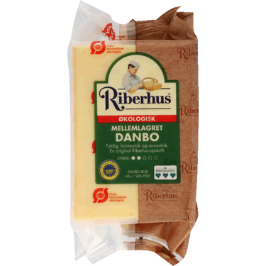 Økologisk Mellemlagret Danbo 45+ 450 g
