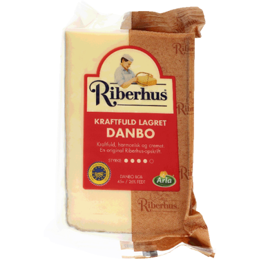 Kraftfuld Lagret Danbo 45+ 450 g