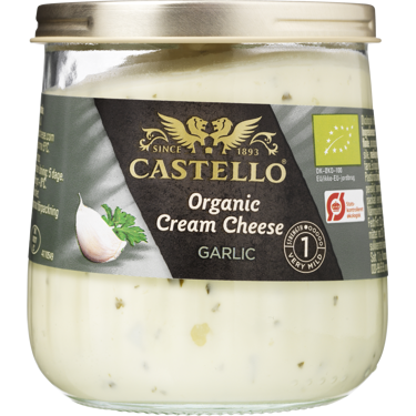 Organic Cream Cheese Garlic 34% 150 g