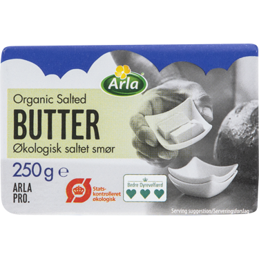 Økologisk saltet smør 250 g